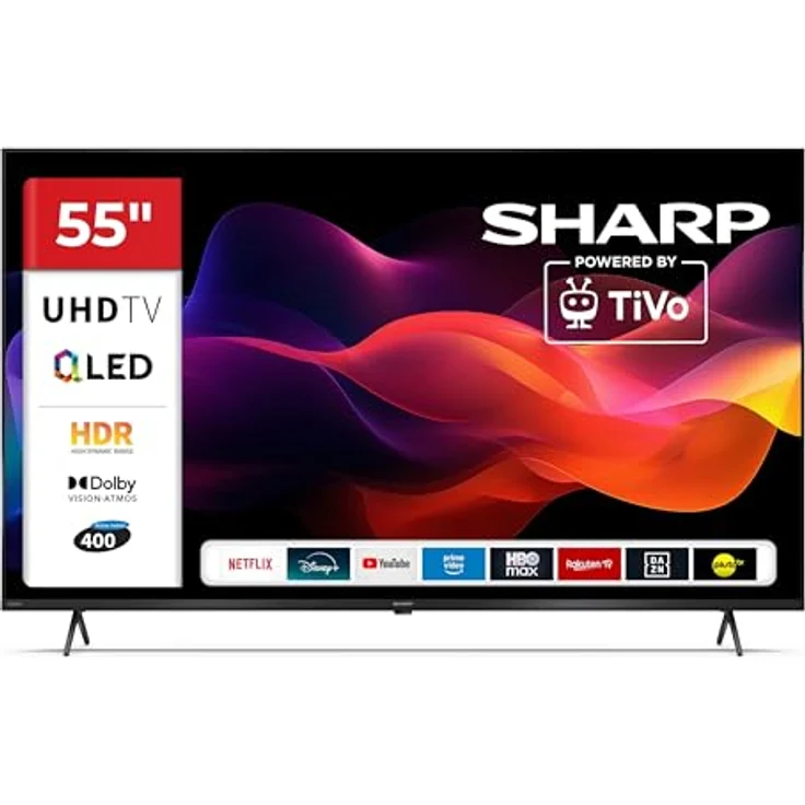 Sharp QLED TV 55HM5745E, 55 Zoll Smart TV mit 4K UHD, Dolby Vision HDR, Dolby Atmos und Triple-Tuner, Powered by TiVo – Bild 1