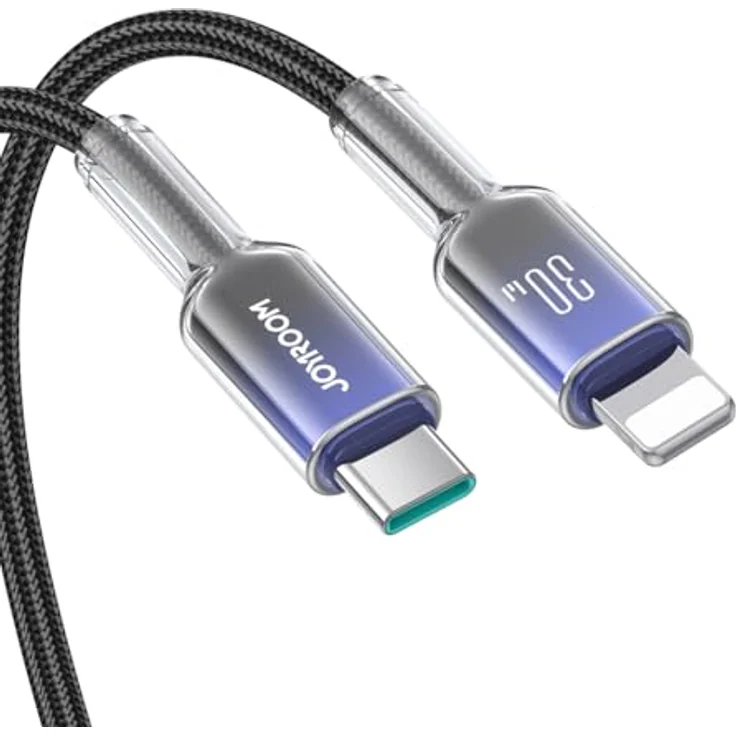 Joyroom S-A42, 30W USB-C auf Lightning Kabel, 1.2m, schwarz, mit Überspannungs- und Überhitzungsschutz – Bild 7