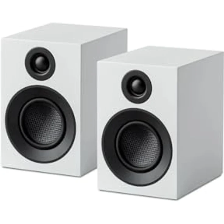 Pro-Ject Speaker Box 3 E Carbon, Kompakter audiophiler 2-Wege Regallautsprecher (Weiß) – Bild 1