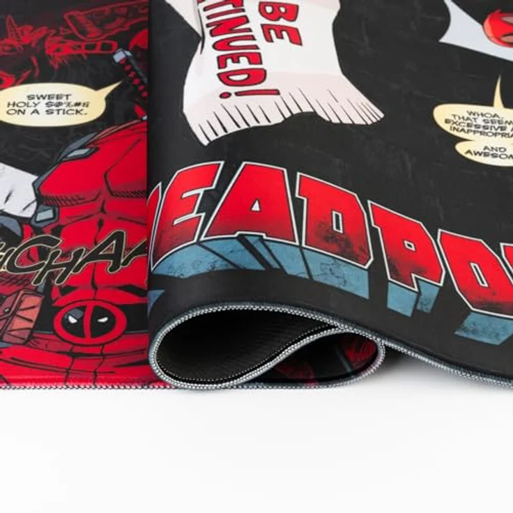 Grupo Erik Gaming Mauspad XXL Marvel Deadpool rutschfest und Wasserabweisend - XXL Gaming Schreibtischunterlage in Rot – Bild 4