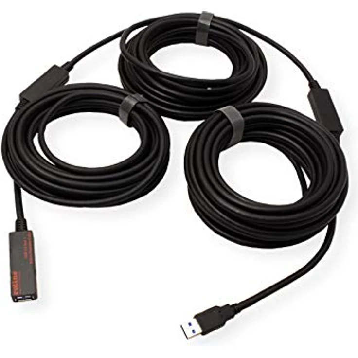 Roline USB3.2 Gen1 Aktives Repeater Kabel, 20 m, USB 3.2 Gen 1, schwarze Steckverbinder, maximale Datenrate 5 Gbit/s – Bild 3