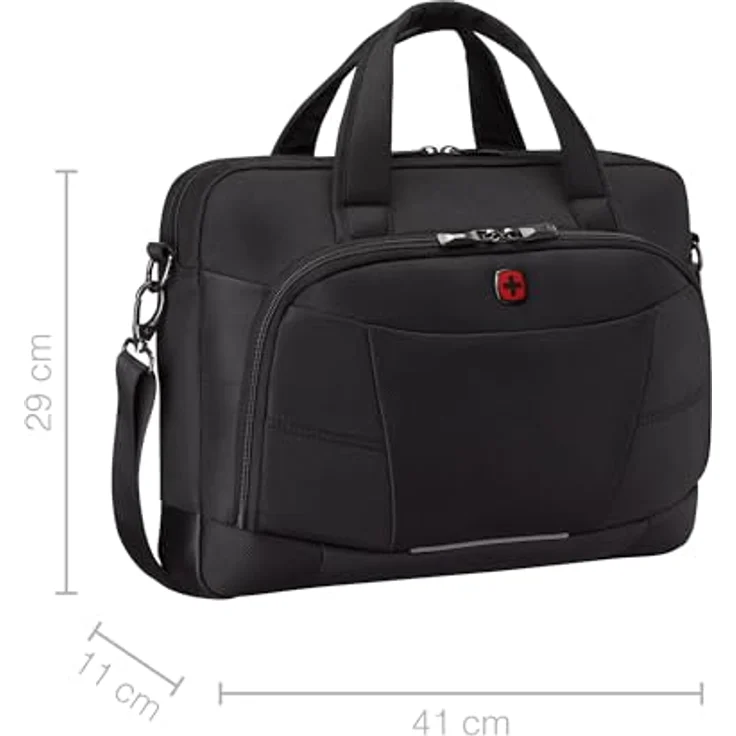 Wenger Altair Brief, Notebooktasche für Laptops bis 16 Zoll, Schwarz, mit Triple Protect Fach und SmartOrg Organizer – Bild 2