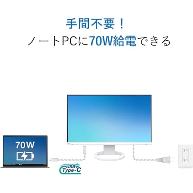 EIZO FlexScan EV2740S 27" 4K IPS Monitor mit 60Hz, 350cd/m² Helligkeit und integrierten Lautsprechern – Bild 4