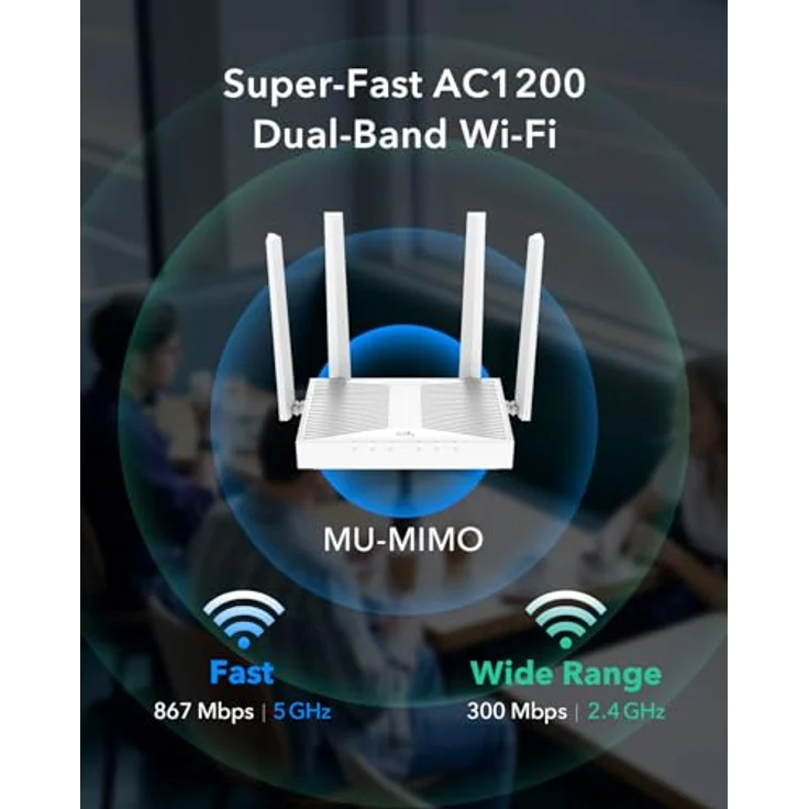 Cudy AC1200 Gigabit Wireless Access Point AP1300D, Dualband mit MU-MIMO, Mesh Support, Beamforming, PoE/DC Powered – Bild 2