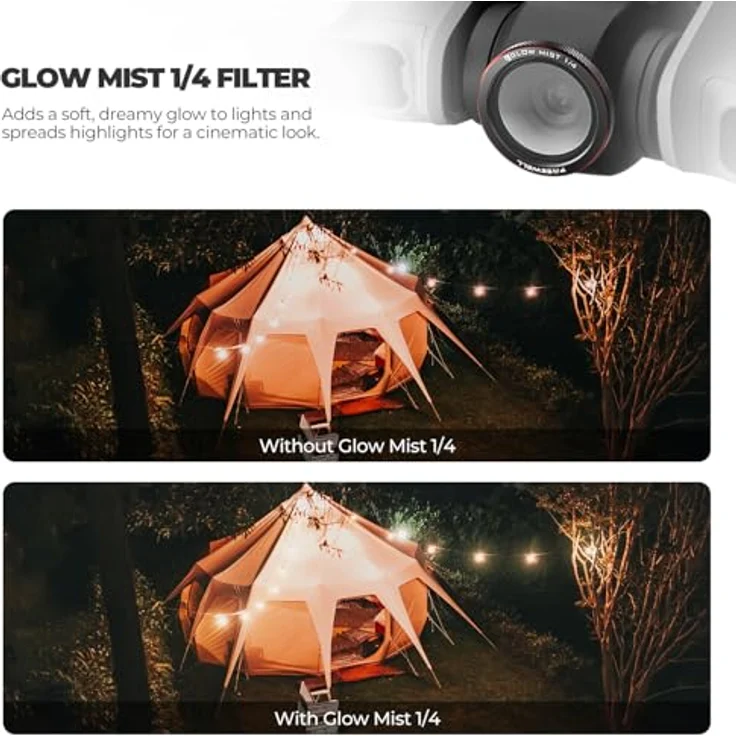 Freewell 3er-Pack Magnetfilter für DJI Neo 2, CPL-Filter zur Blendreduzierung, UV-Filter für Objektivschutz & Black Glow Mist 1/4 für Kinoeffekte – Bild 3