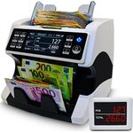 BEITZ BS-920A Geldzählmaschine mit Kundendisplay, 2CIS-Technologie, 9-fache Falschgelderkennung, EZB-getestet, Banknotenzähler für Profis
