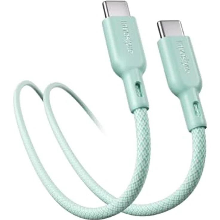 InnoStyle USB-C Schnellladekabel 60W, 2m Mint, kompatibel mit iPhone & Samsung, hochgeschwindigkeits-Datenübertragung – Bild 1