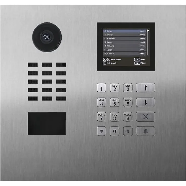 DoorBird D22DKH, IP Video Türsprechanlage aus Edelstahl V2A mit Display, Keypad und RFID-Leser für bis zu 3000 Tags, Nachtsicht und Bewegungssensor