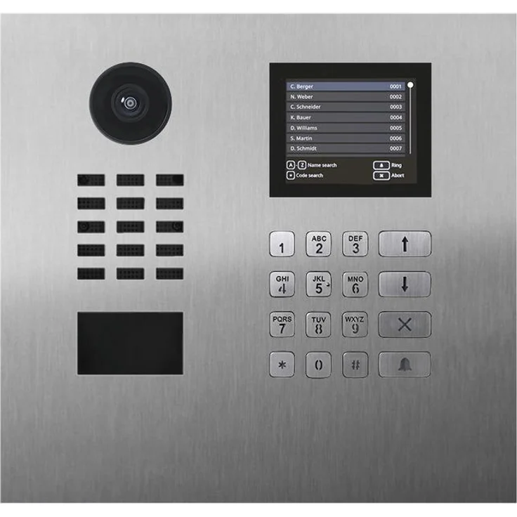 DoorBird D22DKH, IP Video Türsprechanlage aus Edelstahl V2A mit Display, Keypad und RFID-Leser für bis zu 3000 Tags, Nachtsicht und Bewegungssensor
