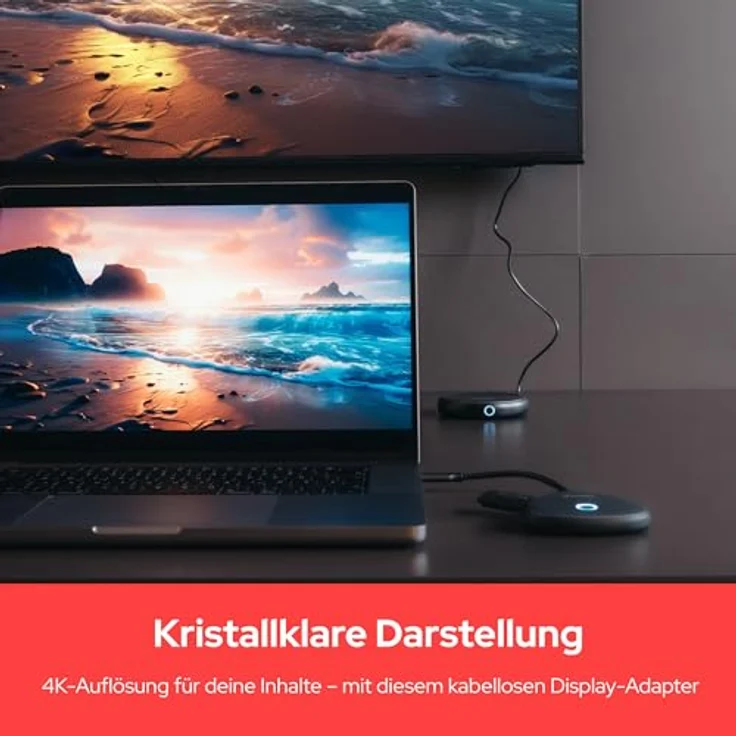 Verbatim Share My Screen 4K, HDMI Wireless Transmitter und Receiver für Streaming, Plug & Play, kompakt und mobil, inkl. USB-C-Kabel – Bild 4