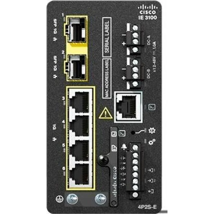 Cisco IE3100 W/4GE POE+ 2GE SFP FIXED, Unmanaged PoE Switch mit 2000 Gbit/s, 4 PoE-Ports für industrielle Anwendungen