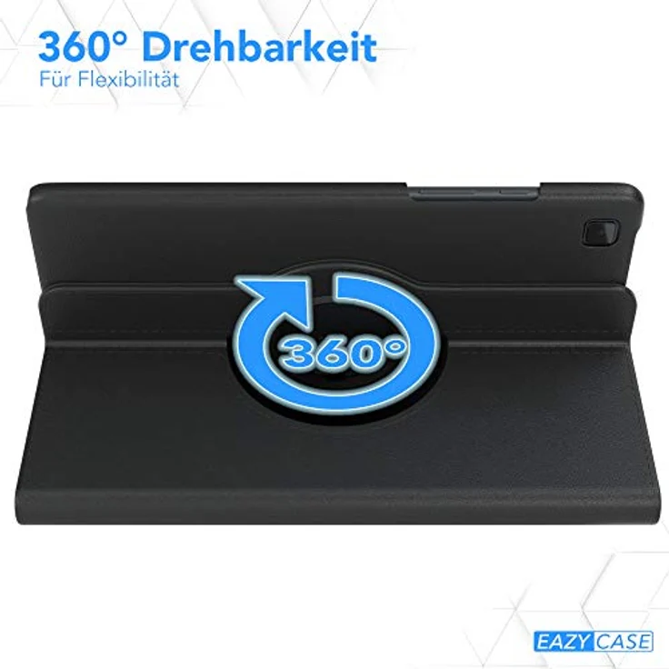 EAZY CASE - Tablet Hülle kompatibel mit Samsung Galaxy Tab A7 - mit Standfunktion, Schutzhülle mit Sleep und Wake Funktion, Tablet Case, Tablet Klapphülle aus Kunst Leder - Uni Schwarz – Bild 3