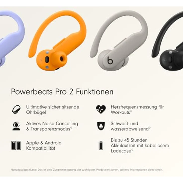 Beats Powerbeats Pro 2 Earbuds – Quick Sand, kabellos, ANC, IPX4, 45h Akku, Bluetooth, Mikrofon, Sport-Kopfhörer – Bild 3