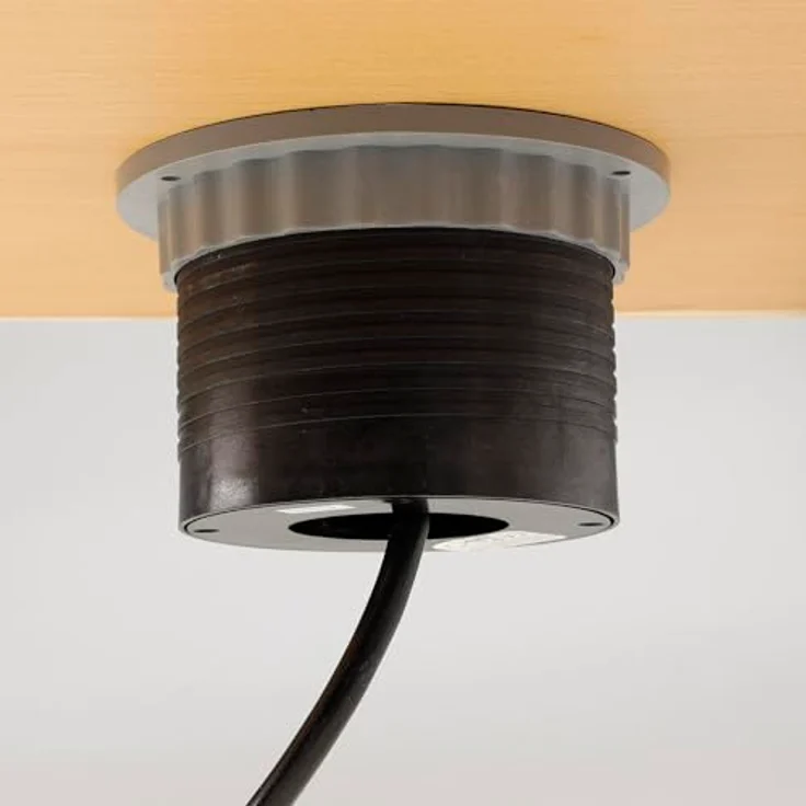 ChiliTec Versenkbare Einbausteckdose 3X Steckdose USB-A USB-C Edelstahl Front Mehrfachsteckdose mit 150cm Kabel 230V für Küche, Schreibtisch, Arbeitsplatten – Bild 5