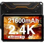 DOOGEE R20 Tablet (10.4", 256 GB, 21600 mAh, 20(8+12)RAM+256ROM, 50 MP+16 MP, Android 13.0, OTG) - 2.4K Display, Helio G99 Octa Core, Samsung® Kameras