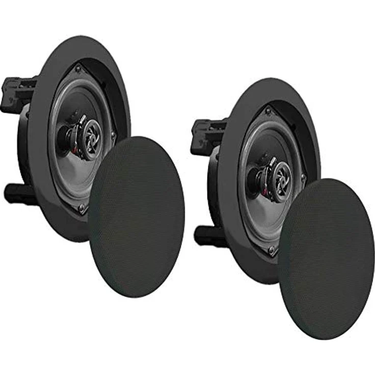 Pyle B00E94H308 In-Wand 2-Weg Unterputz Dual-Lautsprecher-System schwarz Soundbar – Bild 1