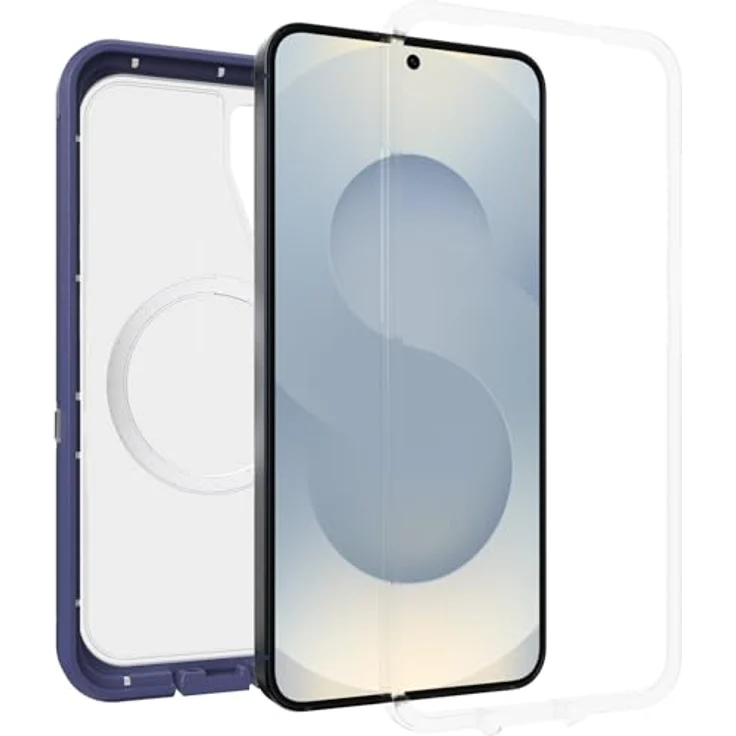 OtterBox Defender XT Clear mit Magneten, Smartphone Hülle für Samsung Galaxy S25, Transparent, Violett, 7-facher militärischer Fallschutz, dünnes Design, Qi2-Wireless-Ladekompatibilität – Bild 3