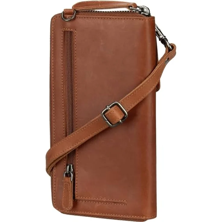 The Chesterfield Brand Handytasche Malaga, Geldbörse aus Wax Pull up Leder, 10 x 19 x 3 cm, 0,5 Liter – Bild 2