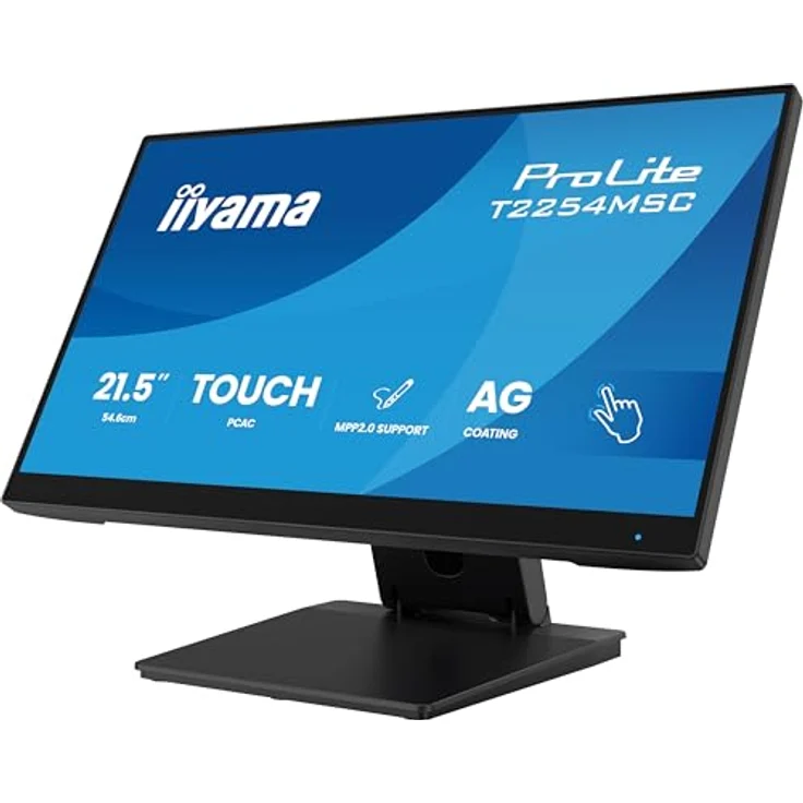 iiyama Prolite T2254MSC-B2AG 21,5" Full-HD IPS LED-Monitor, 10-Punkt Multitouch, HDMI, DP, USB 3.2, Höhenverstellung, AntiGlare, schwarz – Bild 3