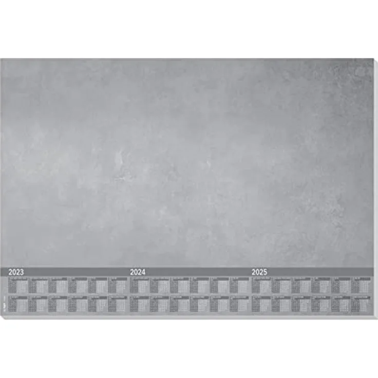 SIGEL HO302 Papier-Schreibtischunterlage, ca. DIN A2, mit 3-Jahres-Kalender, 30 Blatt, Motiv "Just Concrete"