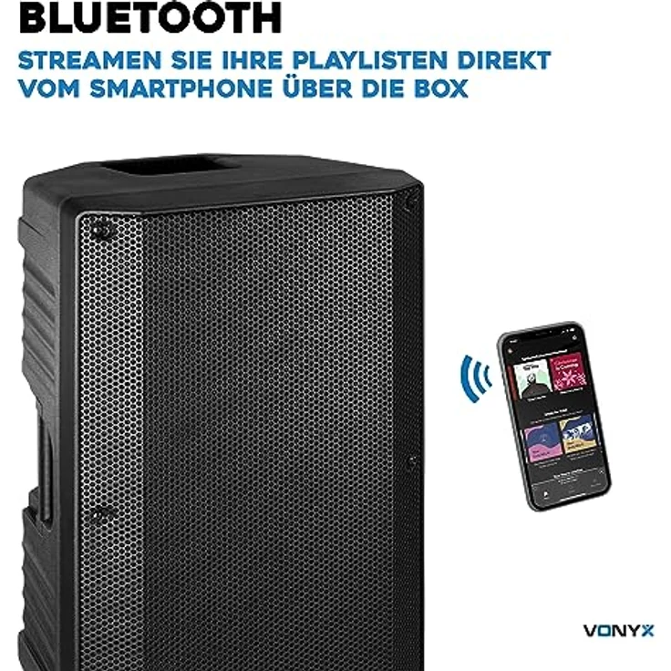 Vonyx VSA15BT Bi-verstärkter Aktiv-Lautsprecher 15-'-' 1000W BT-MP3 – Bild 4