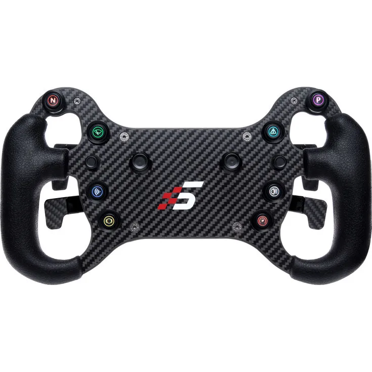 Simagic GT4 Lenkrad, Gaming-Lenkrad mit Kohlefaserplatte und RGB-Tasten