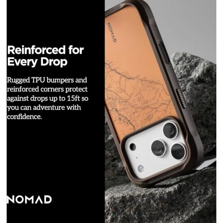 Nomad Rugged Case - arroyo - Handyhülle für iPhone 17 Pro/18 Pro mit robustem Polycarbonat-Rahmen, MagSafe-Unterstützung und verstärkten Ecken – Bild 2