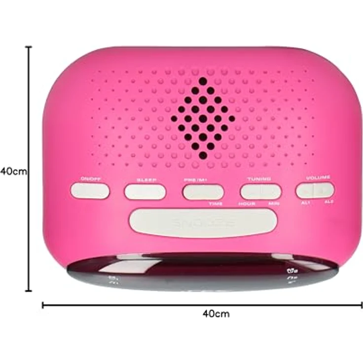 iS ICR-210 Uhrenradio (2X Weckzeiten, Schlummerfunktion, Sleeptimer) pink – Bild 9