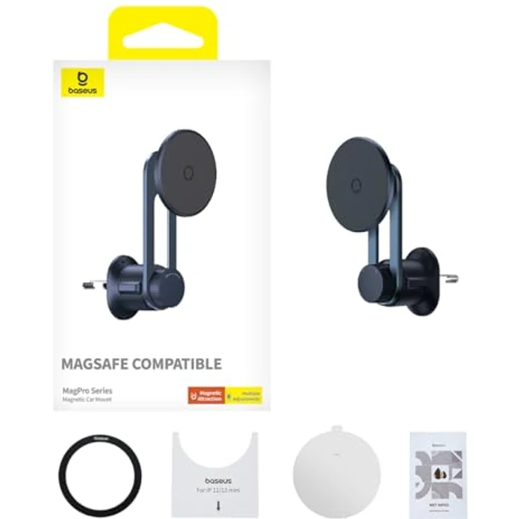 Baseus MagPro, magnetische Smartphone Halterung mit 360° Drehung, Schwarz – Bild 8