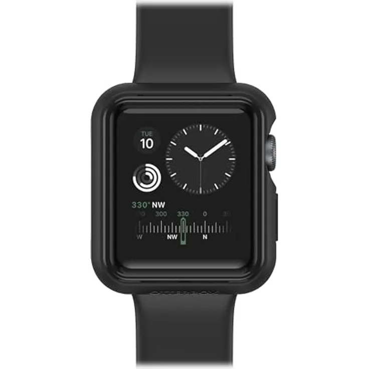 OtterBox Watch Bumper für Apple Watch Series 3, stoßfeste Schutzhülle mit präzisem Sitz, schützt Display und Kanten, Schwarz
