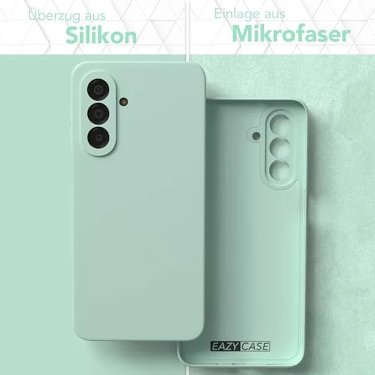 EAZY CASE Silikonhülle für Galaxy A17, Stoßfeste TPU Handyhülle mit Kameraschutz, Dünn in Pastell Mintgrün Matt, Guter Griff und Kratzresistent – Bild 3