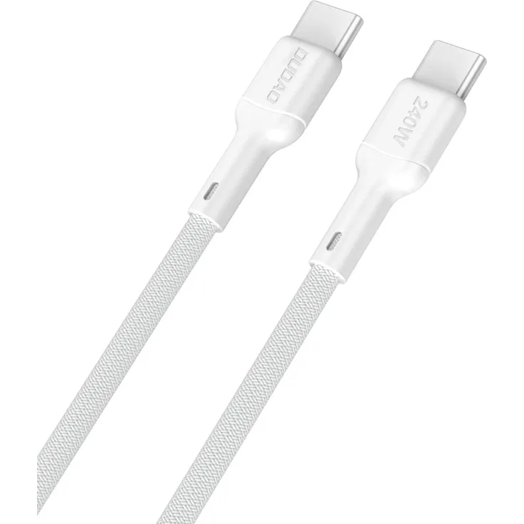 Dudao L9C Max 240W PD USB-C-Kabel, 1,2 m, weiße Farbe, 5-adrige Konstruktion, robuste Bauweise
