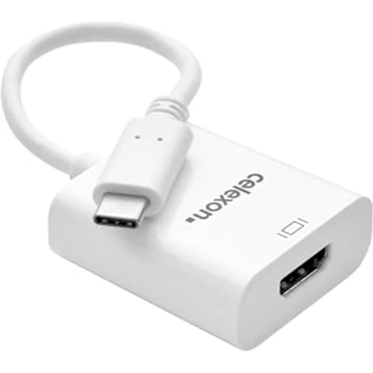 celexon USB-C auf HDMI M/F Adapter, 18 Gbps, 4K bei 60Hz, weiß