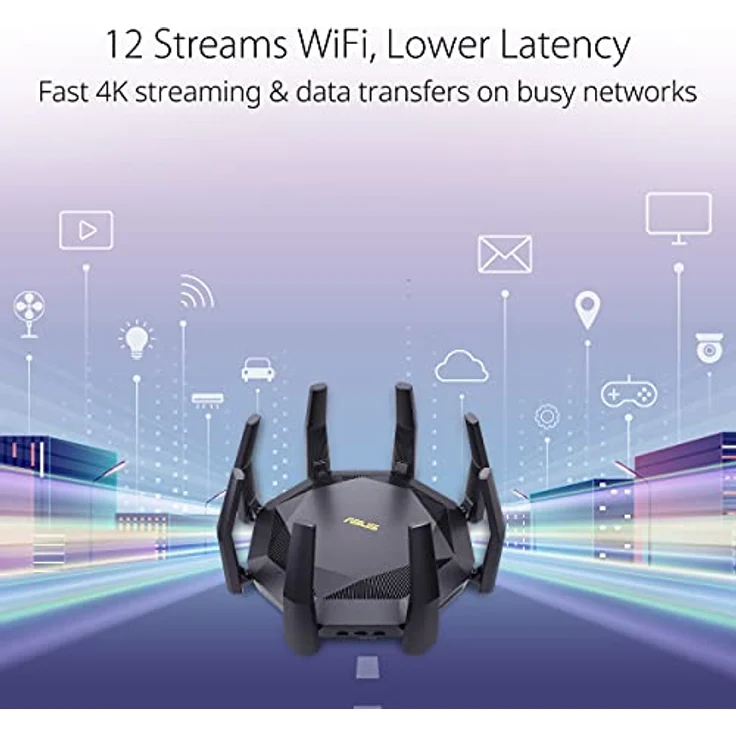 ASUS RT-AX89X - Wireless Router - 8-Port-Switch - 10 GigE, 802.11ax - WAN-Ports: 2 - 802.11a/b/g/n/ac/ax - Dual-Band – Bild 6