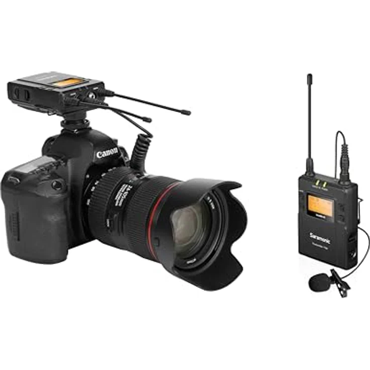 Saramonic UwMic9S Kit1 TX+RX, UHF-Drahtlos-Mikrofonsystem mit abnehmbaren Antennen und OLED-Display, inkl. DK3A Ansteckmikrofon – Bild 4