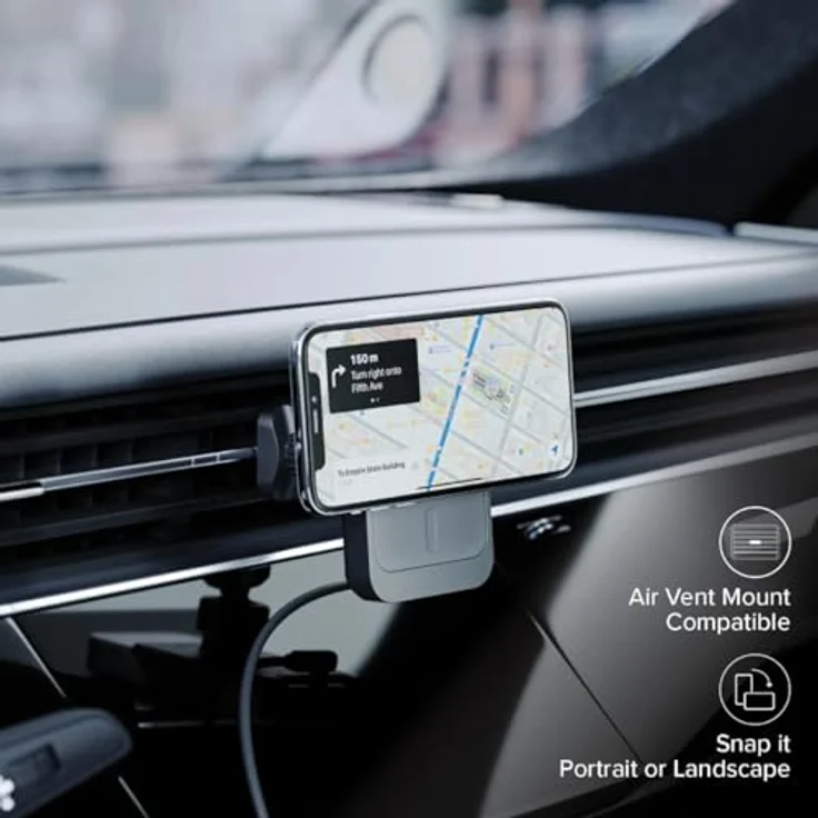 Alogic MagSafe Charger with Car Mount, Wireless Charger, Schwarz - Preisvergleich – Bild 5