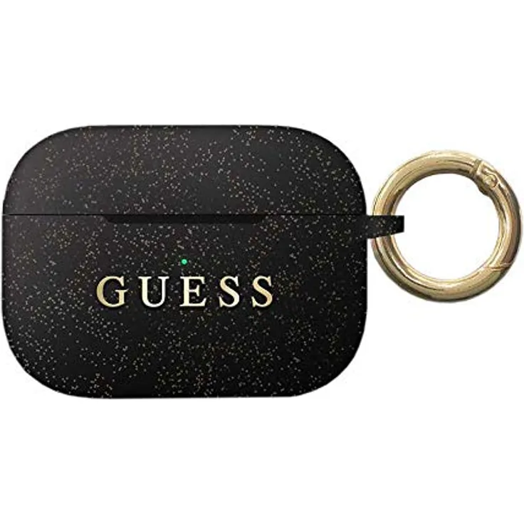 CG MOBILE Guess Silicone Cover for Airpods Pro Black, GUACAPSILGLBK - Schützt vor Stürzen und Staub, Hochwertige Abmessungen, Langlebig, Flexible Gestaltung