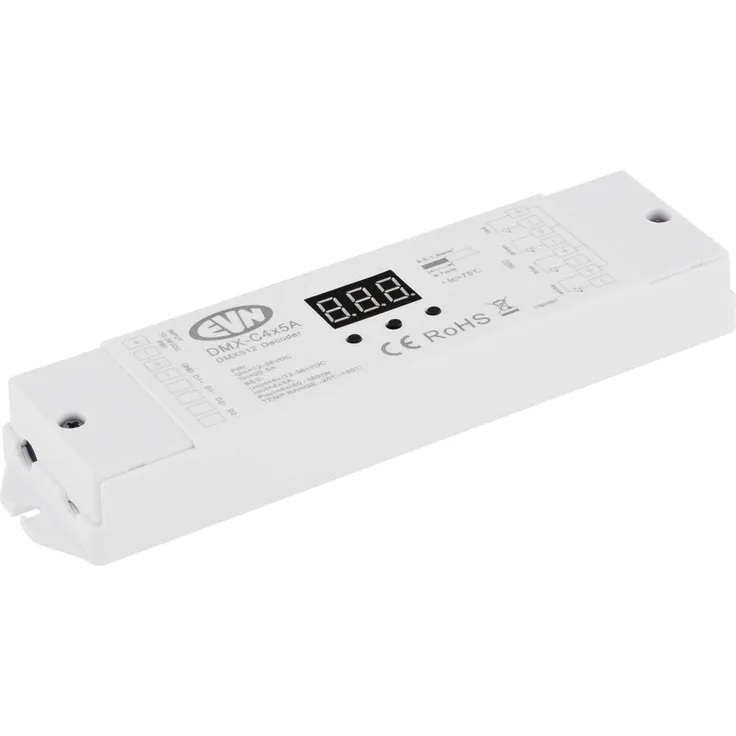 EVN DMX Controller, Lichtsteuerung für RGB-LED-Leuchten, 12-36 V/DC, 4x RGBW Ausgänge, max. 180 W