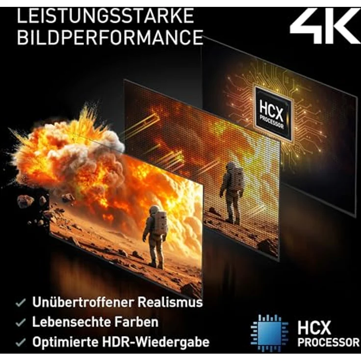 Panasonic Premium TV-55W85BEZ, 55 Zoll 4K Ultra HD QLED Smart TV mit Dolby Vision, Dolby Atmos, Fire TV, 120 Hz, Game Mode Extreme, Alexa & Apple Support, Schwarz – Bild 4