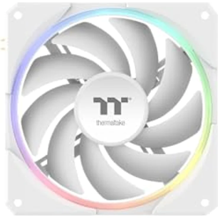 Thermaltake TS140 EX RGB, Gehäuselüfter 3-Pack mit integriertem Temperatursensor und PWM-Lüftersteuerung, Snow – Bild 2