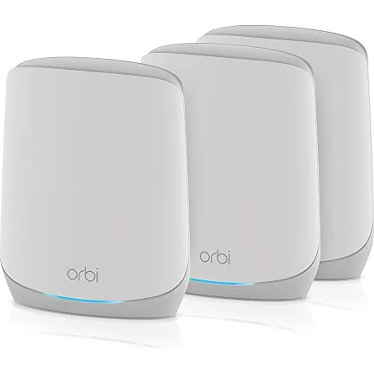 NETGEAR Orbi WiFi 6 Mesh WLAN System (RBK763S) | WiFi 6 Router mit 2 Satelliten-Repeatern | Abdeckung von bis zu 525 m², 75 Geräte | AX5400 bis zu 5,4 GBit/s