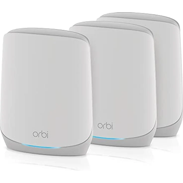 NETGEAR Orbi WiFi 6 Mesh WLAN System (RBK763S) | WiFi 6 Router mit 2 Satelliten-Repeatern | Abdeckung von bis zu 525 m², 75 Geräte | AX5400 bis zu 5,4 GBit/s – Bild 1