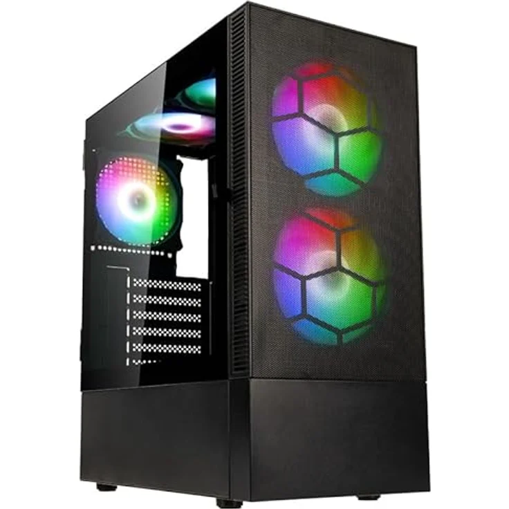 Kolink Observatory MX Mesh ARGB Midi-Tower - schwarz (Mini ITX, mATX, ATX), PC Gehäuse – Bild 1