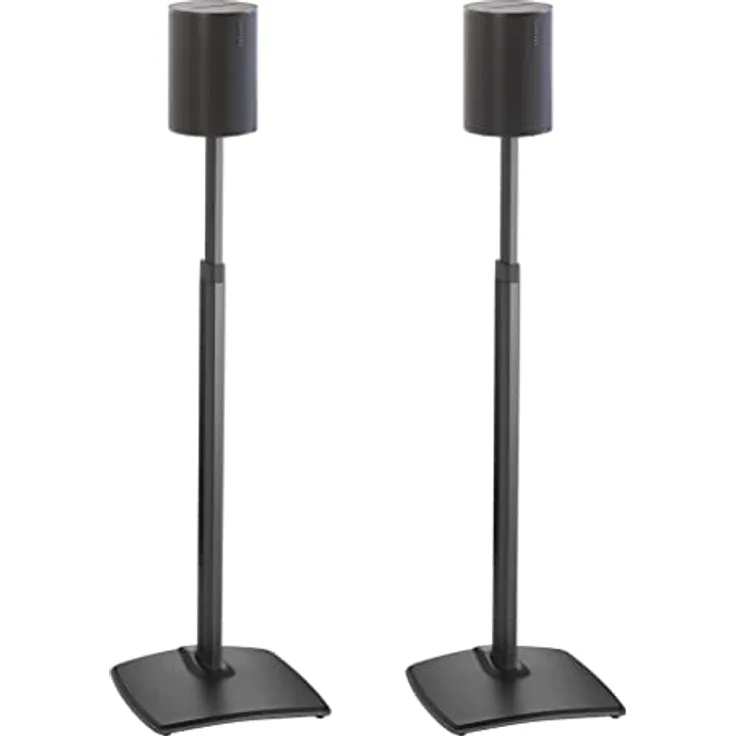Sanus Höhenverstellbare Lautsprecherständer für Sonos Era 100™ (Paar), 43,2 cm Höhenverstellung, integriertes Kabelmanagement, schwarz