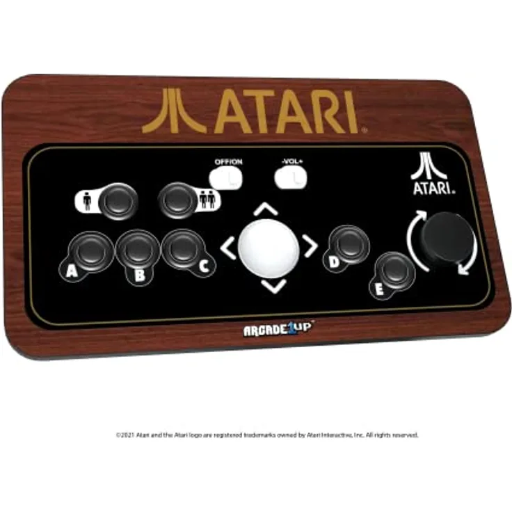 Arcade1Up Atari Couchcade, Mikro-Spielkonsole mit 10 integrierten Atari-Spielen, kabellosem Controller-Deck und HDMI-Anschluss