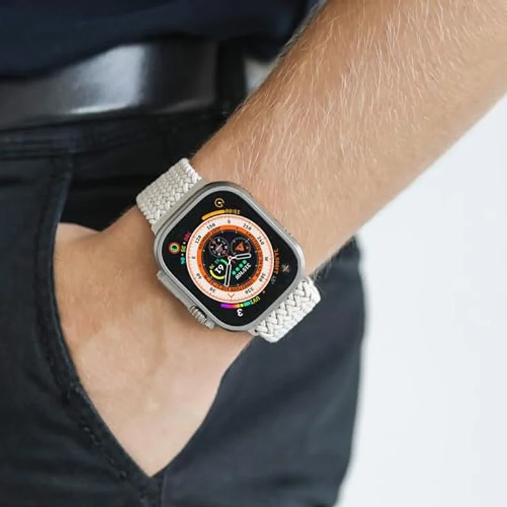 Vonmählen Woven Loop Armband für Apple Watch 40 | 41 | 42 mm, cremefarben, versandkostenfrei – Bild 3