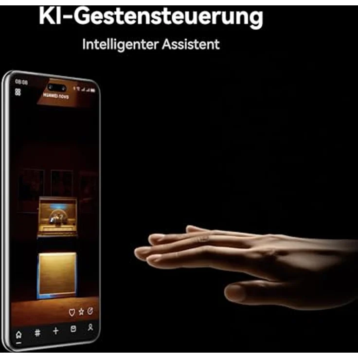 HUAWEI nova 14 Pro, Smartphone mit 50 MP Ultra-Dual-Portrait-Frontkamera, Ultra-Chroma-Kamera, KI Gestensteuerung, 100 W Supercharge Turbo, 6,78" Quad-Curve-Display, Schwarz – Bild 5