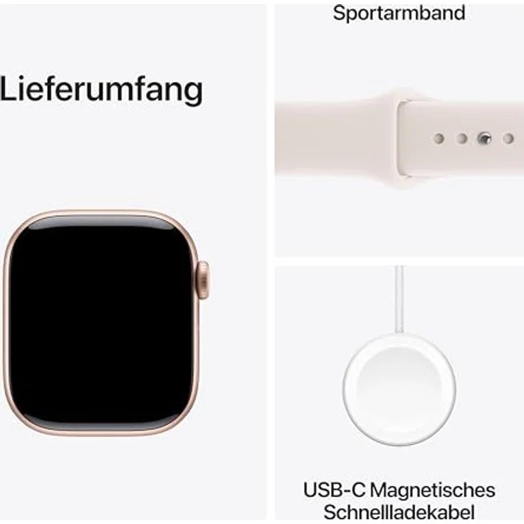 Apple Watch Series 11 GPS, 42 mm, Aluminiumgehäuse Roségold, Sportarmband Blassrosa - S/M – Bild 6