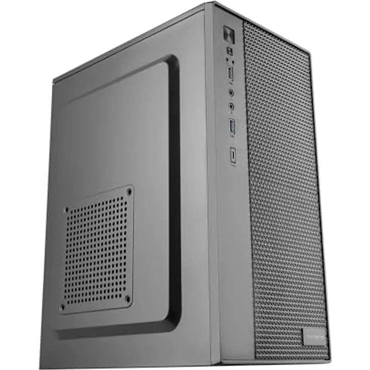 Tacens Anima AC7500, Mini Tower Gehäuse in Schwarz, micro ATX und Mini-ITX, 500 W, kompakte Abmessungen 180 mm x 350 mm