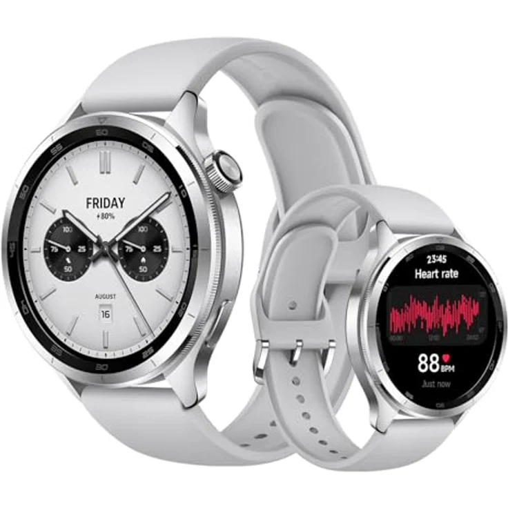 Xiaomi Watch S4 Silver – 1.43" AMOLED, 2200 Nits, 15 Tage Akku, 5ATM Wasserfest, Herzfrequenz & SPO₂-Sensor, Bluetooth 5.3, Aluminiumgehäuse – Bild 2